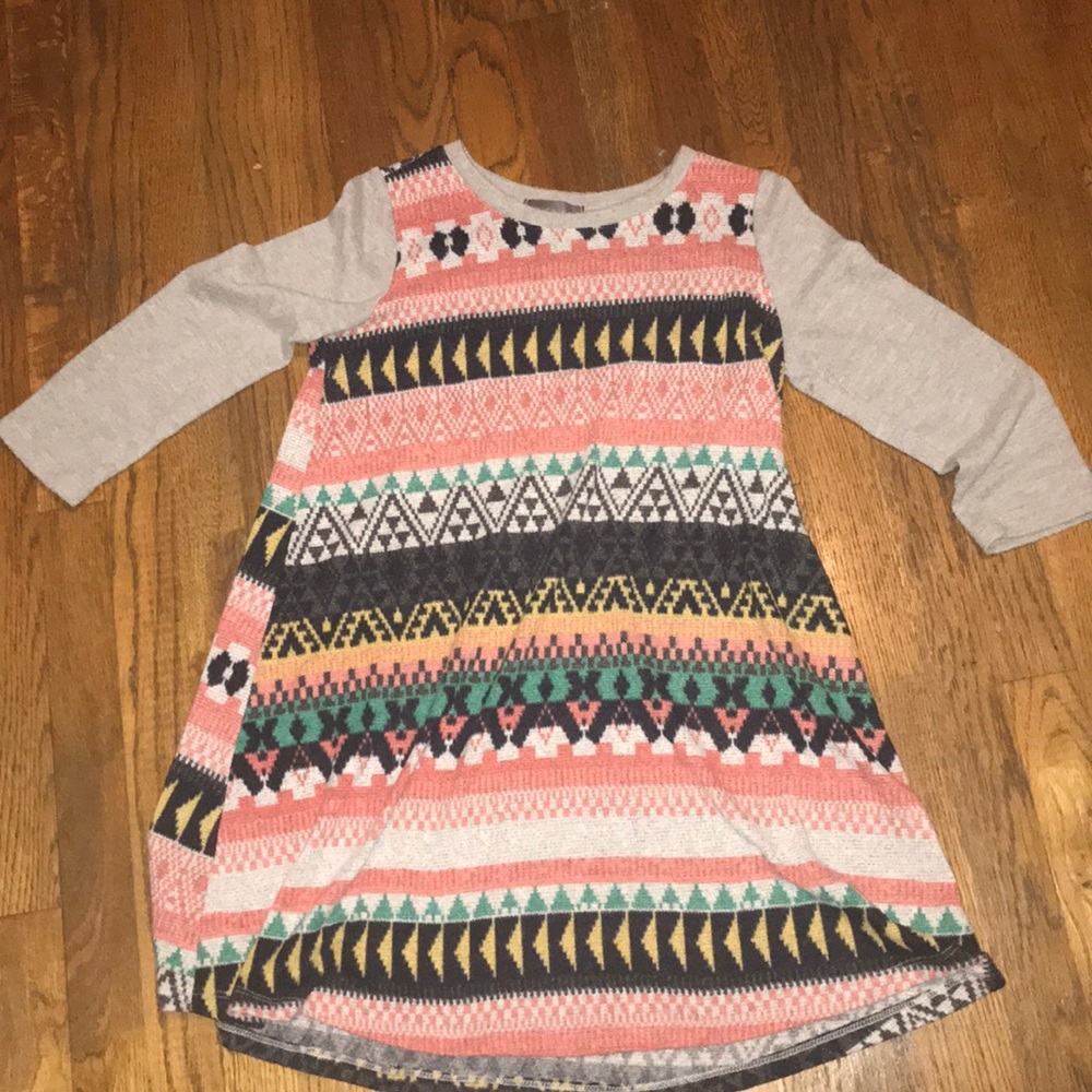 patterned sweater dress